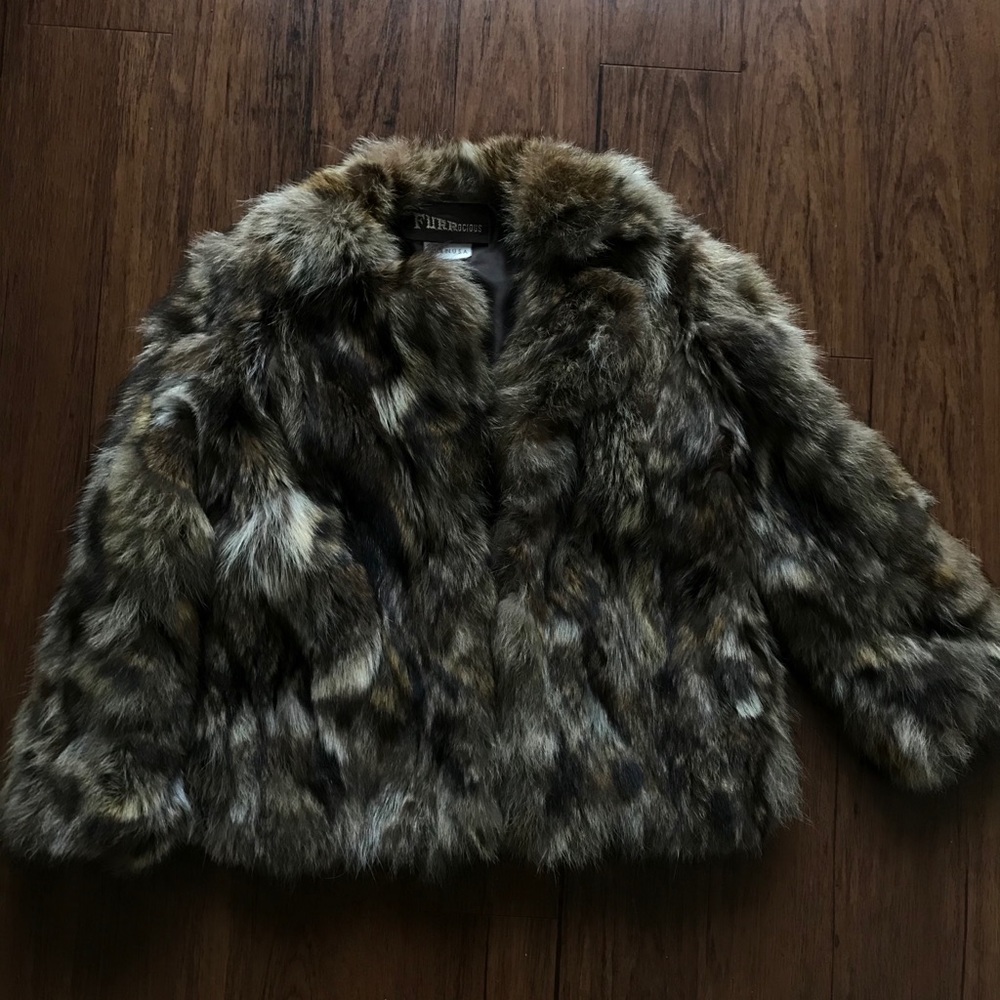 REAL FUR COAT size M-L